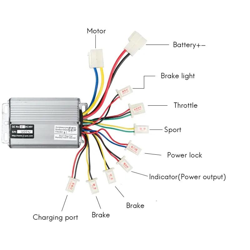 Controller per Bicicletta Elettrica 36V 48V 800W 1000W 30A CC a Spazzole Per E-Bike Scooter Skateboard Parte Adatta Batteria Motore Parte Motore