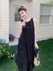 Black New Product Super Good-looking Suspender Dress Women's Summer Dopamine Seaside Vacation Piece Beach Vest Long Dress