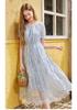 Embroidered Dress with Tassel Design