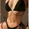2026 Bikini Split Swimsuit Ladies Sexy Swimsuit Deep V Gather Two-piece Set Pure Lust Babes