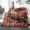 Name Custom Cincinnati Bengals Logo Print Flannel Blanket High Quality Warm Comfortable Cover for All Seasons Perfect for Gifts Home Decor