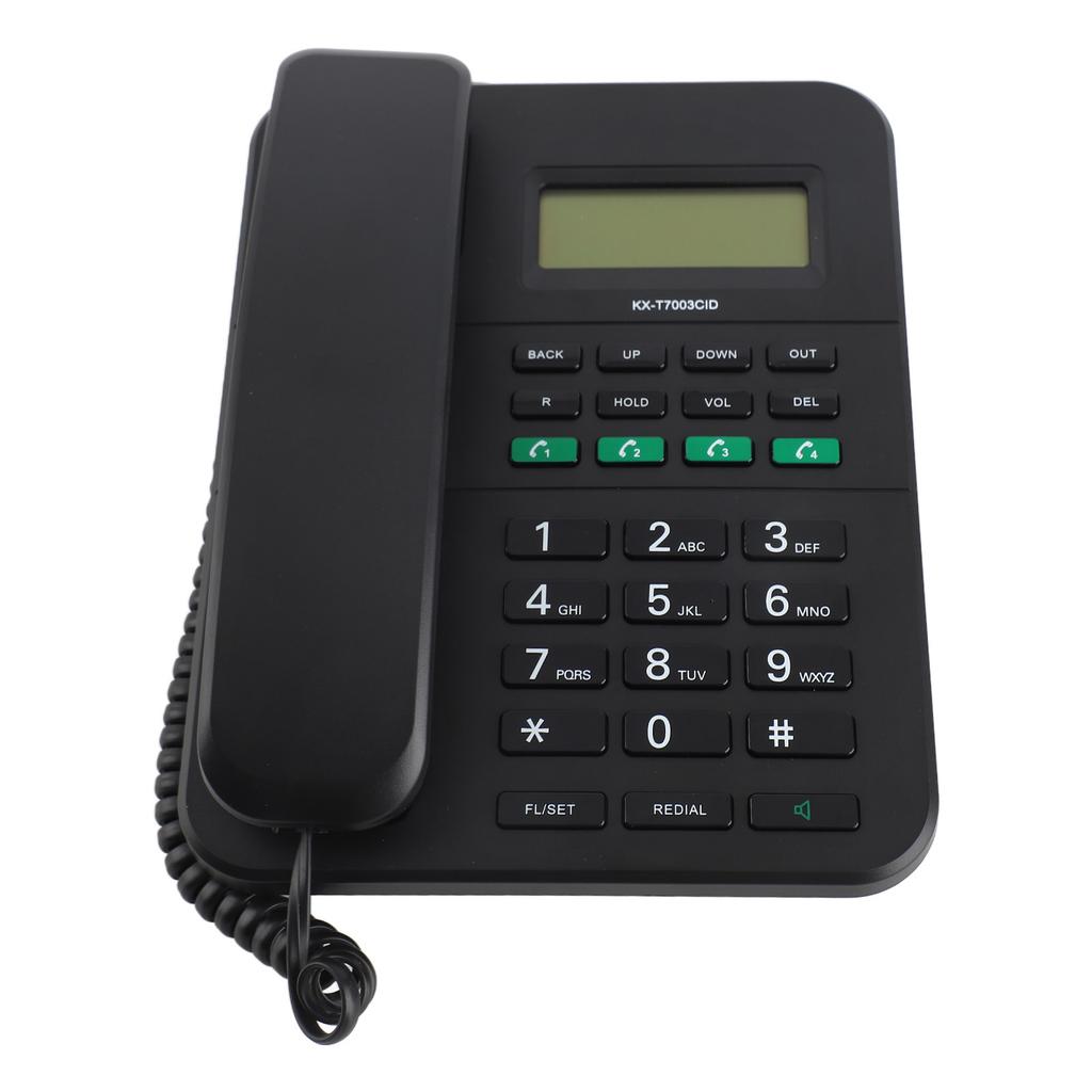 Corded Landline Phone 4 Levels Volume and 5 Levels LCD Brightness   Caller ID HD 16 Bit Display English Corded Phone