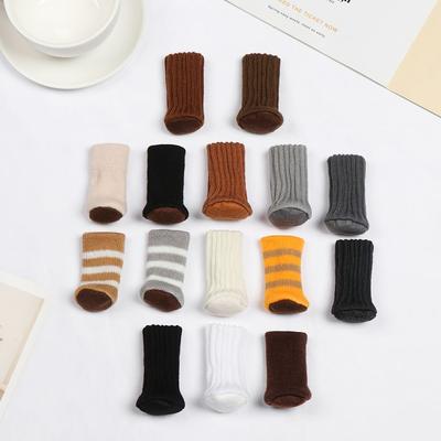 4PCS Uniwersalne etui ochronne na nogi skarpetki Knitting Chair Foot Cover antypoślizgowe ochraniacze na meble podłogowe Home Decor