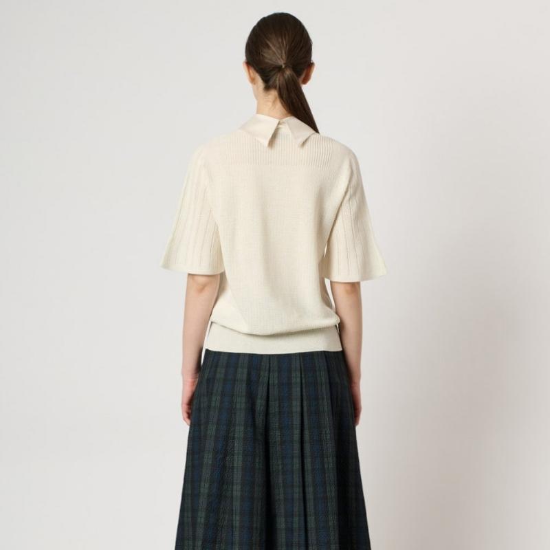 Bcbg Detachable Collar Knit Top B4m3k406