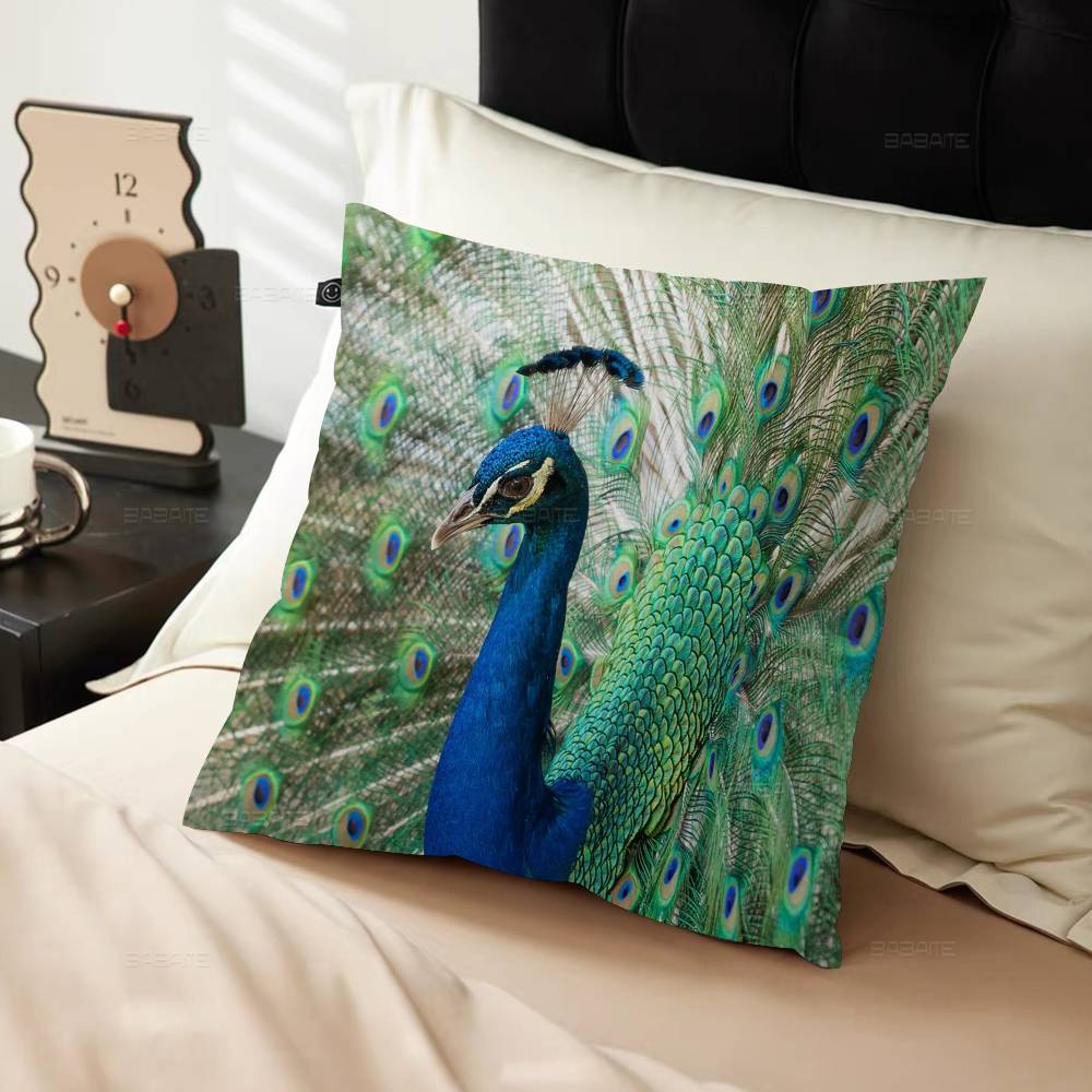 Peacock Pillow Gift Home Office Decoration Pillow Bedroom Sofa Car Cushion CoverPillow Case
