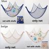 Decorative Fish Net Mixed Size Mediterranean Style Nautical Decorative Fishing Net Wall Hangings Decoration Sea Shells