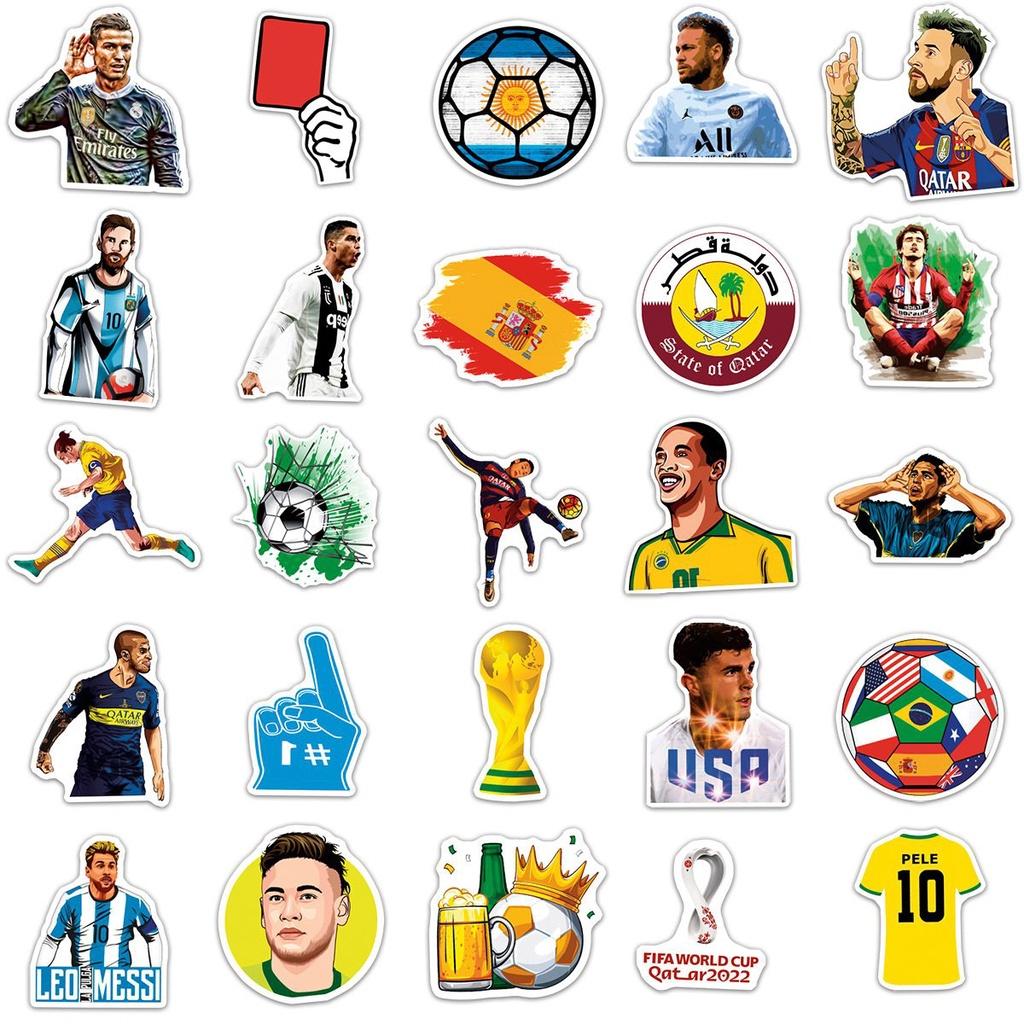 The World Cup Qatar Stickers For Laptop Skateboard Guitar 50pcs Waterproof Pvc Cute Cool