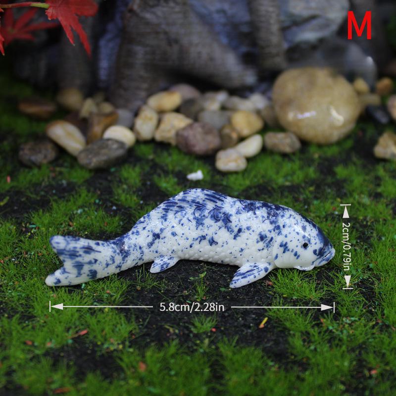 Gift Cartoon Mini Koi Fish Ornament Resin Crafts Cute Carp Figurines Simulation DIY Small Fish Statue Fairy Garden Decorations