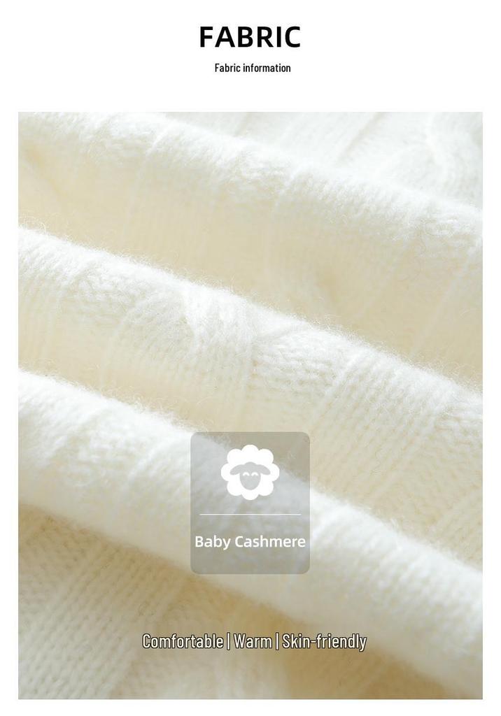 Women's High-Neck Zipper Cardigan: Warm Cashmere Wool Knitwear, Thick Cable Knit Sweater Coat for Autumn & Winter.