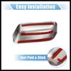 Pair Car Exterior Chrome Plated Power Top Half Mirror Cover Cap for Ford F-150 FX4 XLT 2004-2008 Durable Material