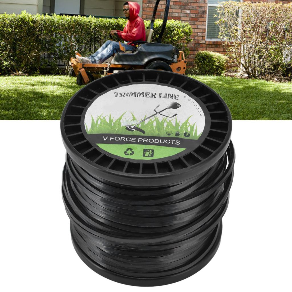 Round String Trimmer Line for 3.3mm Black High Cutting Efficiency Trimmer Line for Most Lawn Mowers Farm
