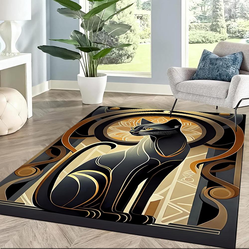 Moonlit Cat Dream Floor Mats for Living Room, Bedroom and Room Decoration Are Suitable for Gifts.