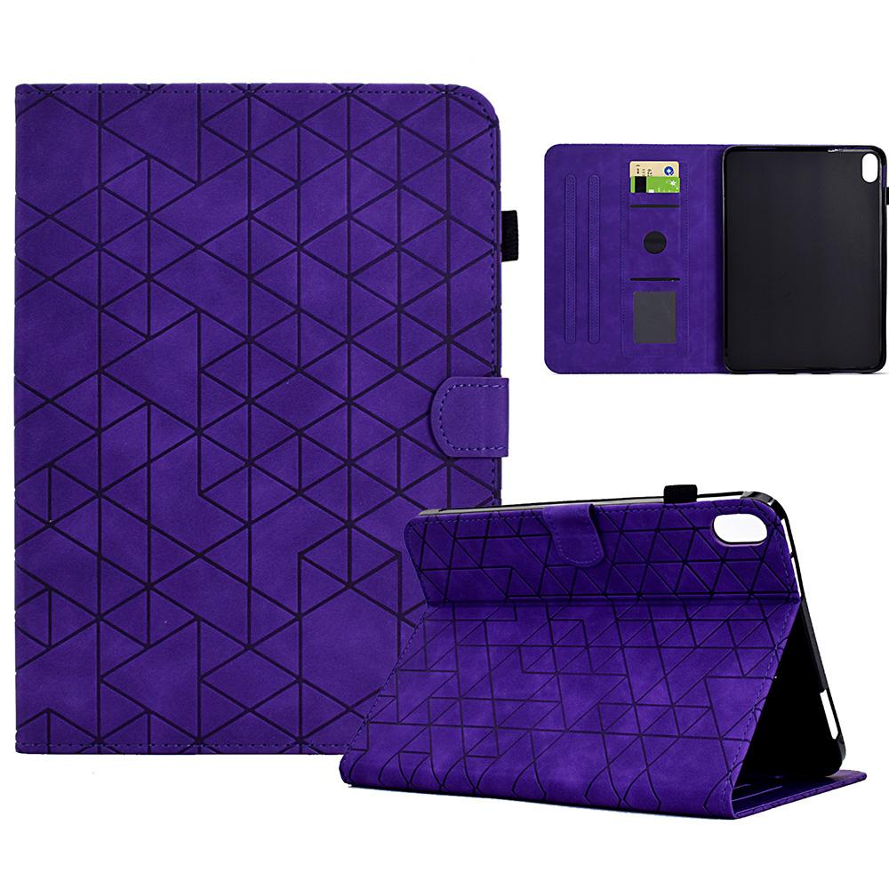 

For Xiaomi Redmi Pad 2 Case Card Slots Stand Rhombus Auto Wake/Sleep Leather Cover Purple