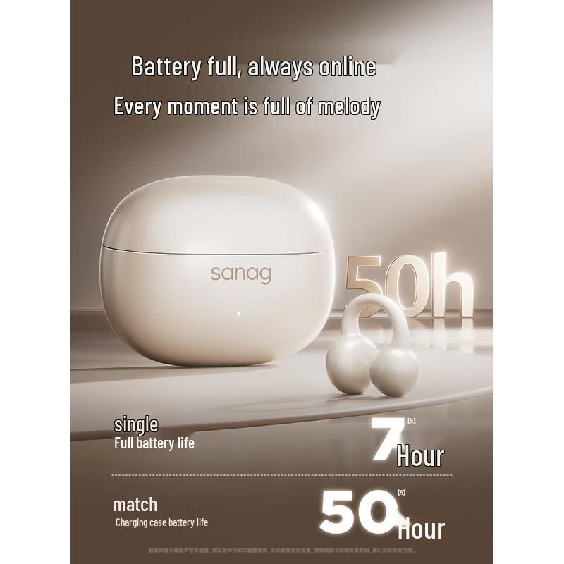 SANAG Z60S Open-Ear Clip Wireless Bluetooth Headphones