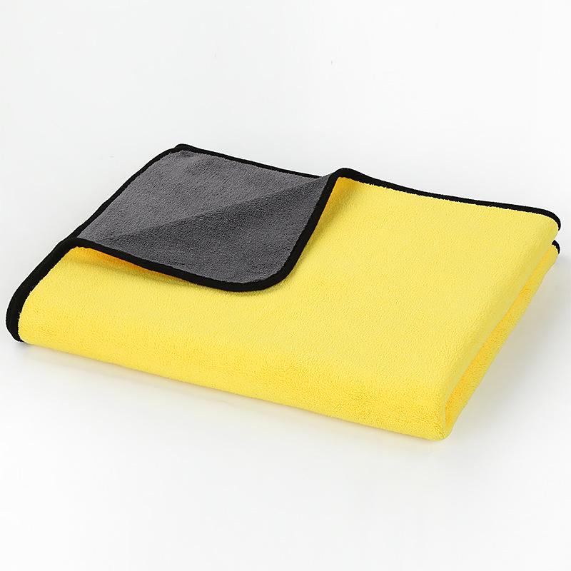 Double Layer Coral Fleece Pet and Car Wash Towel - Super Absorbent and Thickened