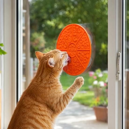 Soft Silicone Lick Mat Pet Slow Food Mat with Strong Suction Cup Multi-Grid