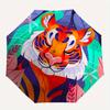 1pc Tiger Nature Automatic Open/Close Umbrella, Portable Folding Umbrella for Travel, Themed Events, It is suitable as a gift for various festivals, O