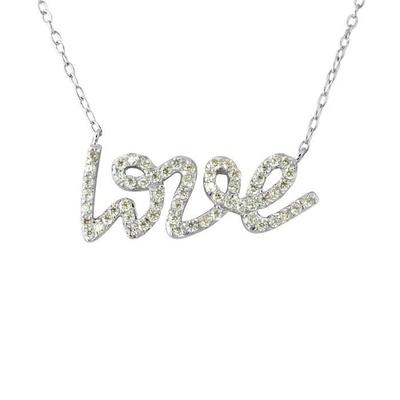 Necklace LOVE - LOVA LOLA VAN DER KEEN - Solid Silver 925 - Zirconium Oxide - 42 Cm - Woman