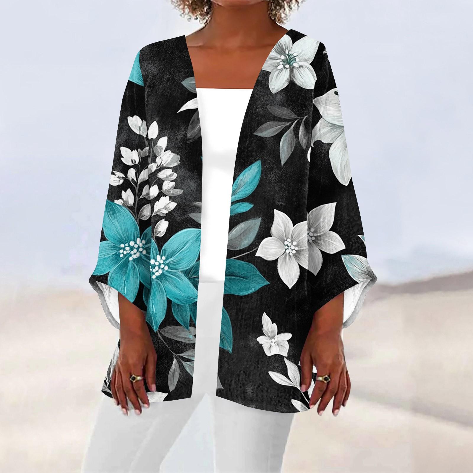 

Женская повседневная и модная легкая куртка средней длины с принтом, кардиган, кардиган S