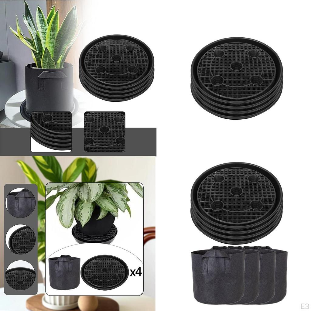 4 Stück Selbstbewässernder Stofftopf Untersetzer Ständer Wasserversorgungssystem für Blumentöpfe