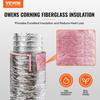 VEVOR Dryer Vent Hose, 203.2MM Insulated Flexible Duct 7.62M Long with 2 Duct Clamps