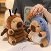 Kapybara s natahovacím nosním hlenem Plyšové hračky Roztomilá kapybara Cosplay Včela Šváb Žralok Prase Králík Měkká plyšová panenka Dárky