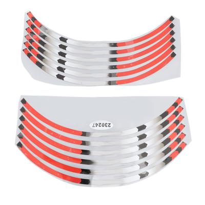 Motorcycle Rim Stickers Colorful Reflective Motorcycle Wheel Rim Stripe Decal for 17 To 18 Inch