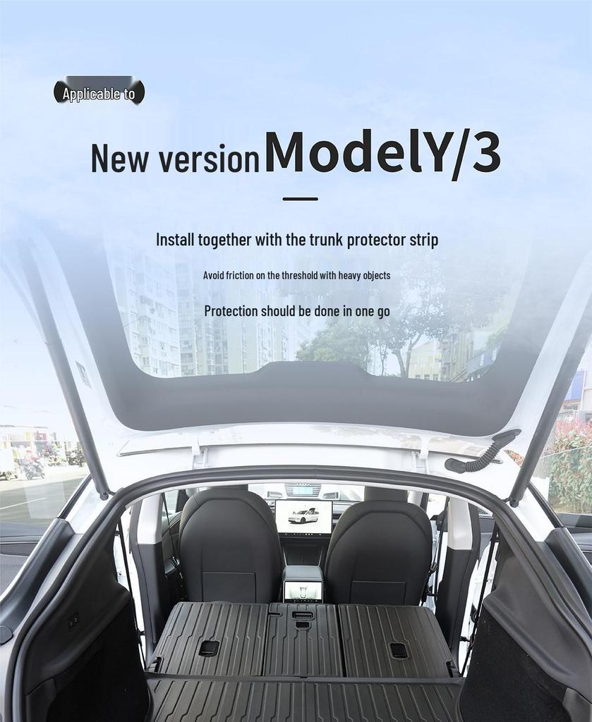 Qixian Trunk Mat Set for Tesla Model Y (Refreshed Version) - TPE Front & Rear Mats