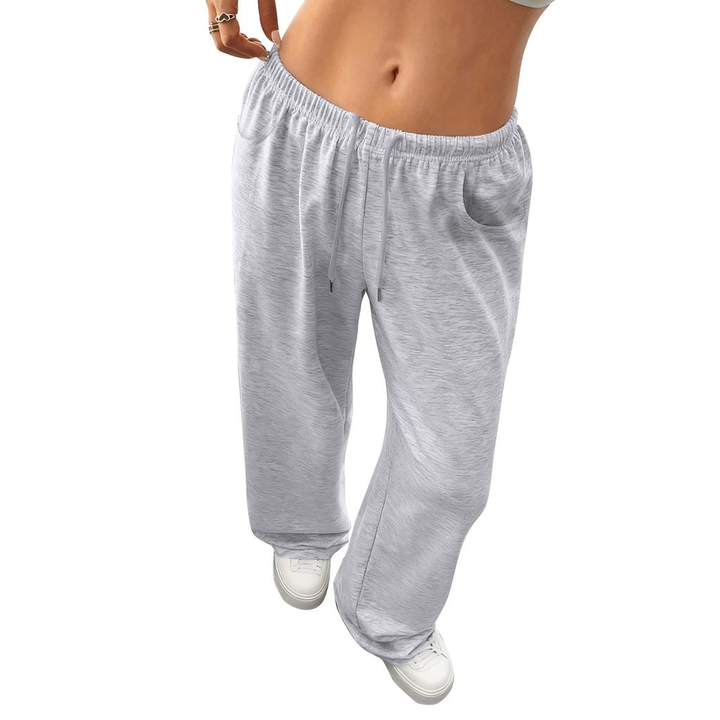 Women's Wide-leg Athletic Pants, Loose Straight-leg Casual Pants, Athletic Jogging Pants