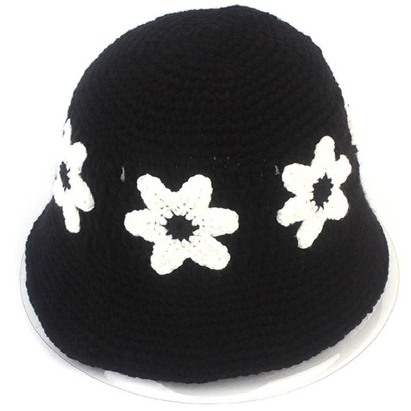 

Универсальная химия Цветок Черная вязаная панама FREE