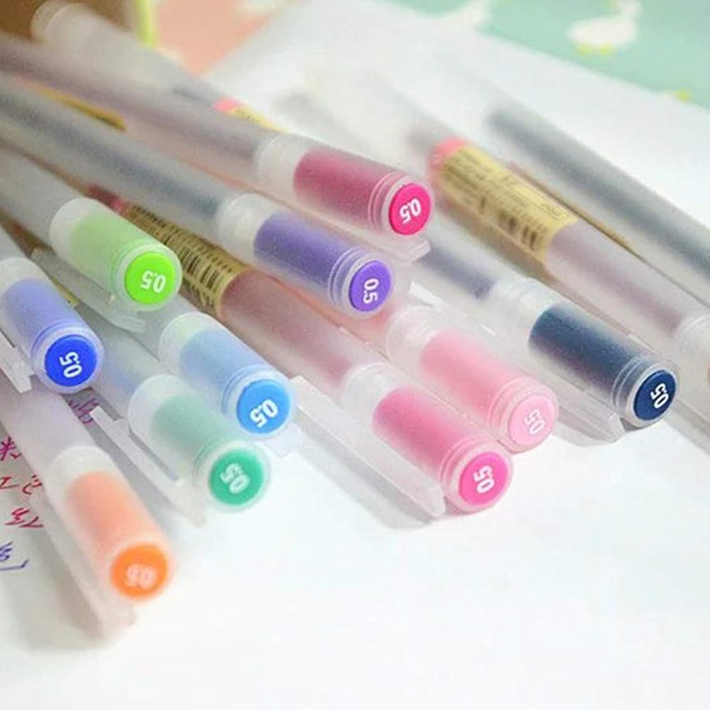 Sencoo Premium Gel Ink Pens 0.5mm Fine Point 12-Pack Office School Supplies