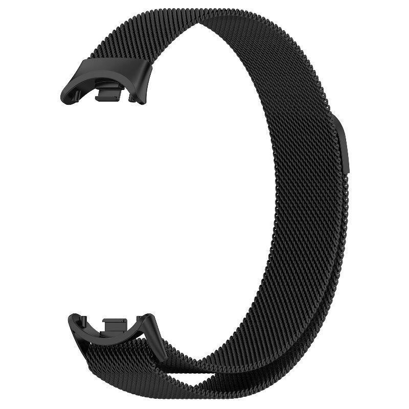 Metal Strap for Xiaomi Mi Band 8 9 10 Bracelet with TPU Case Screen Soft Protector Milanese Magnetic Loop Replacement Watchband