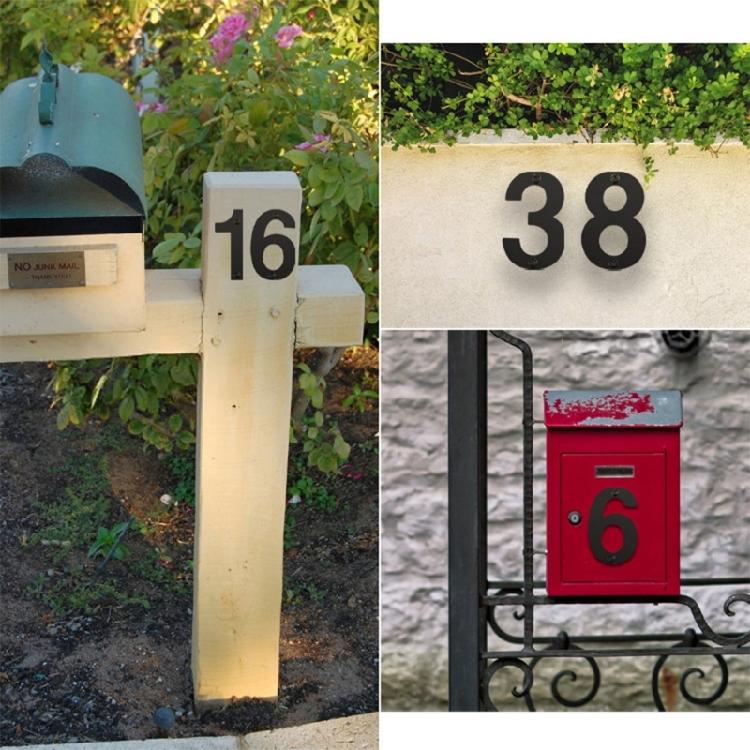 Contemporary Stainless Steel Building Numbers Modern Designings Address Number Plaste Simple Installation for Household
