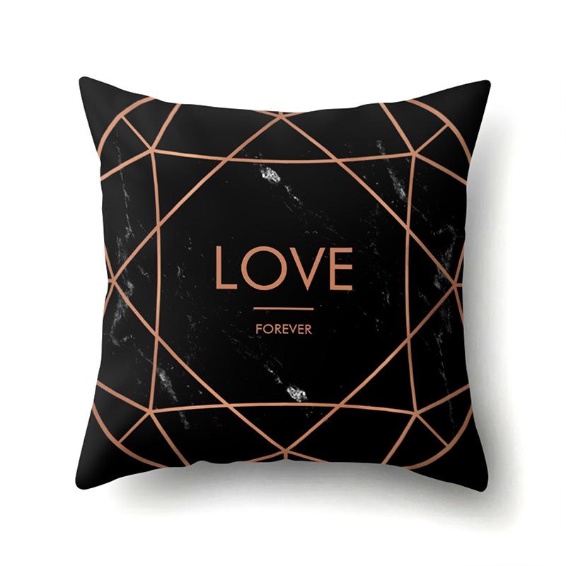 Polyester Pillow Case Automobile Decoration Home Printed Pillow Case Waist Cushion Cover Car Cushion Head Cushion Cover
