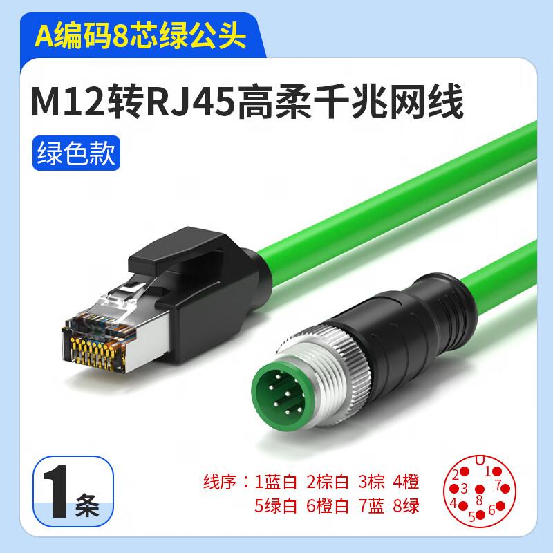 Hengtong Bell M12 to RJ45 High-Flex Industrial Ethernet Cable