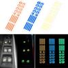 Car Window Button Colorful Luminous Sticker Car Window Lifting Switch Night Fluorescent Decal Car Interior Glow Reminder Sticker
