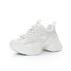 Spring Shoes New Versatile Thick-Soled Sports Breathable Mesh Small White Heightening Casual Explosion Dad Shoes Girl