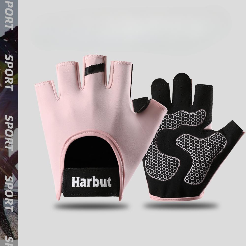 Fitness Gloves for Men and Women Outdoor Sports Anti Slip Palm Pad Thickened Breathable Wear Resistant Anti Cocoon Riding Half Finger Gloves