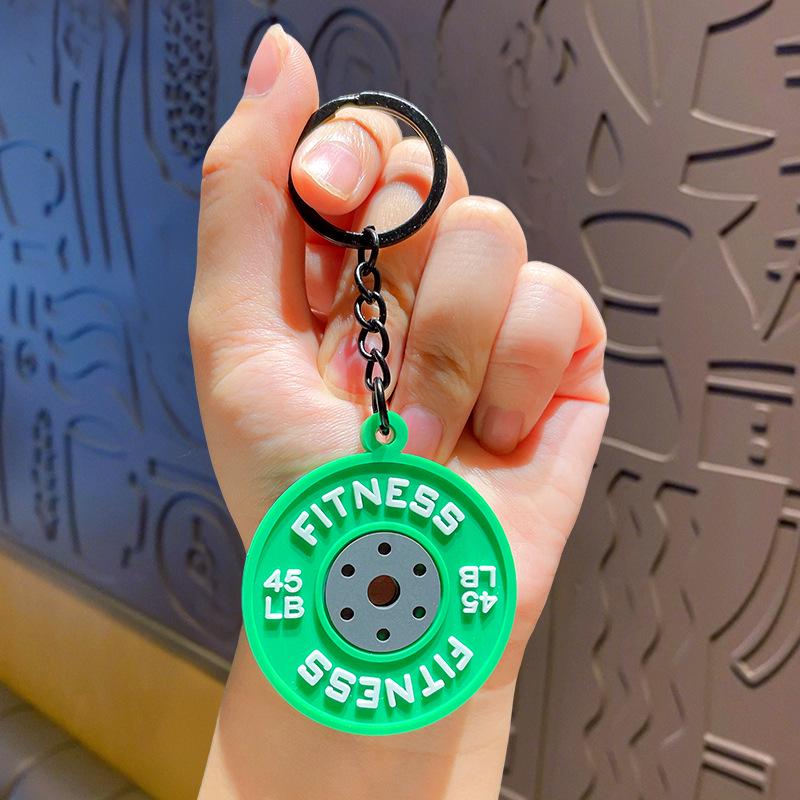 High-Grade Mini Fitness Equipment Keychain Charms & Ornaments