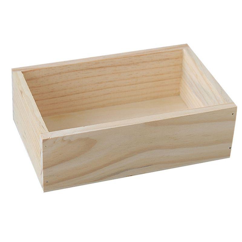 M-Modern-Retro Square Wooden Succulent Small Flower Pot Wooden Box Home Gardening Decoration Supplies