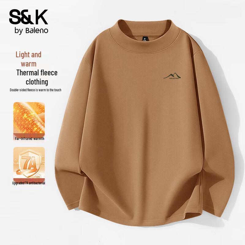 Baleno Men s S&K Fleece-Lined Semi-High Collar T-Shirt XL