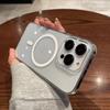 Magnetic Transparent Acrylic Phone Case for iPhone 17/16 Pro Max/15/14/13, Non-Yellowing
