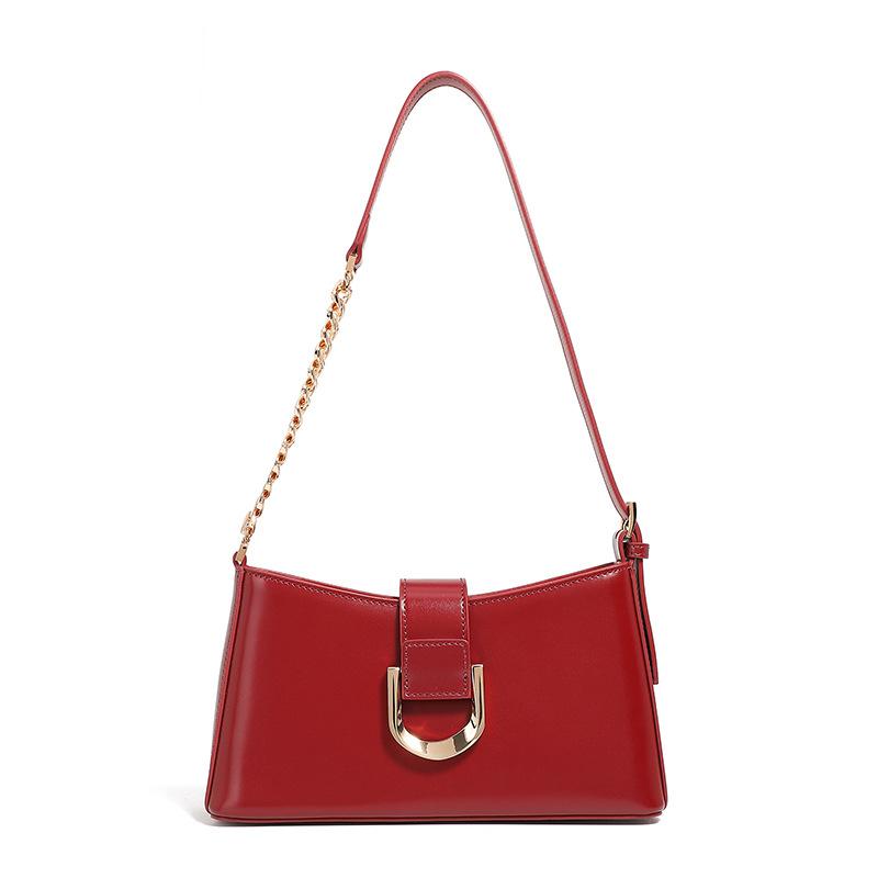 Spring Fashion Cowhide Bag for Women with High End Underarm Commuting Bag  New Daily One Shoulder Crossbody Bag for Women