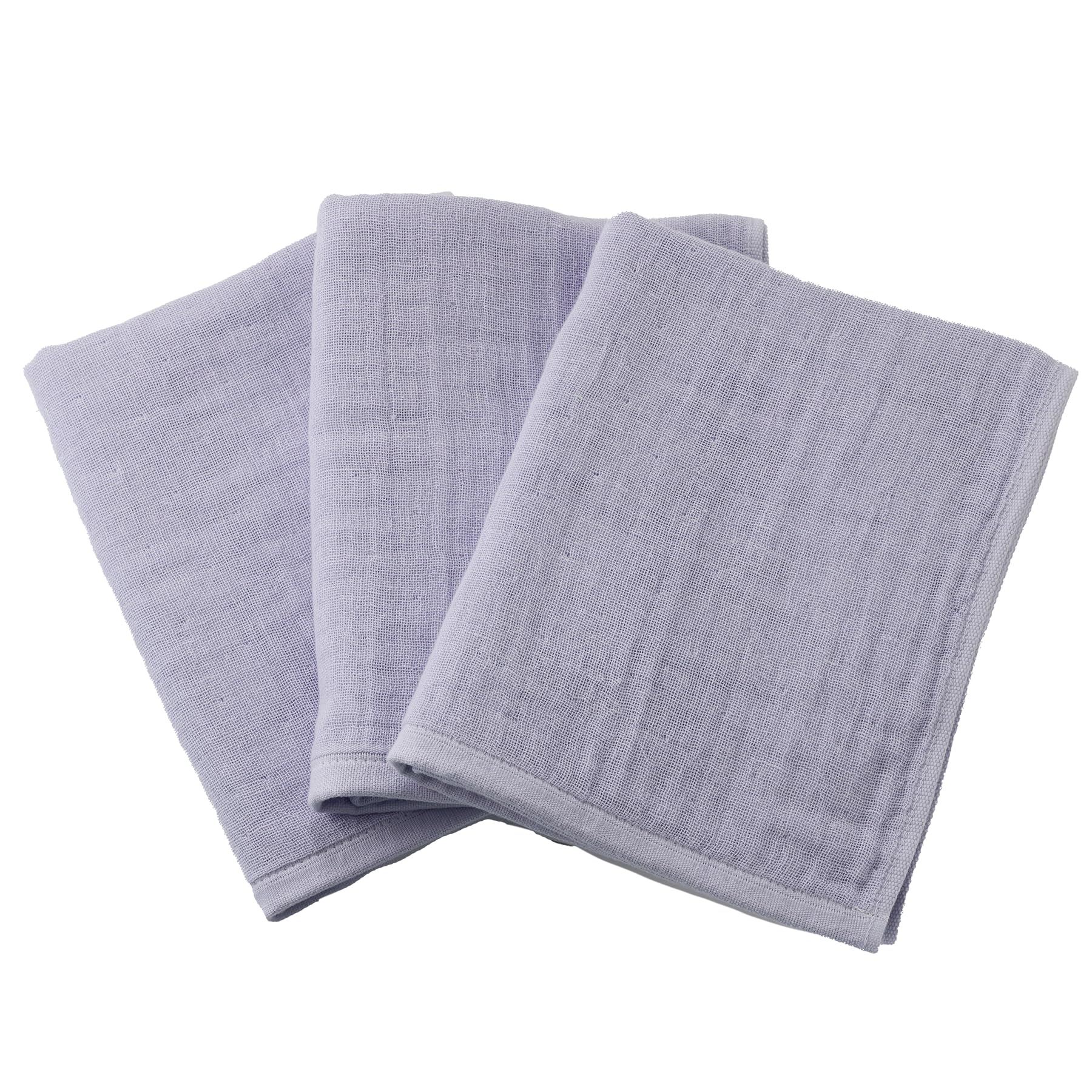

Torifuwa Gauze Triple-Layer Gauze Towel, Made in Japan, Senshu Towel, Slightly Thin, 100% Cotton (Lilac, Face Towel)