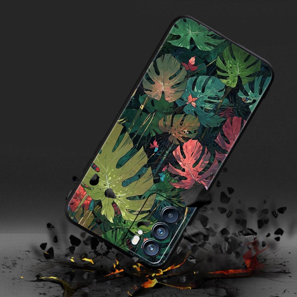 Abstract Plants Flower Phone Case For Oppo A17 A31 A54 A57 A78 A79 A98 Find X5 X6 Reno 6 7 8 10 11 12 13 F Pro 5G Soft TPU Cover