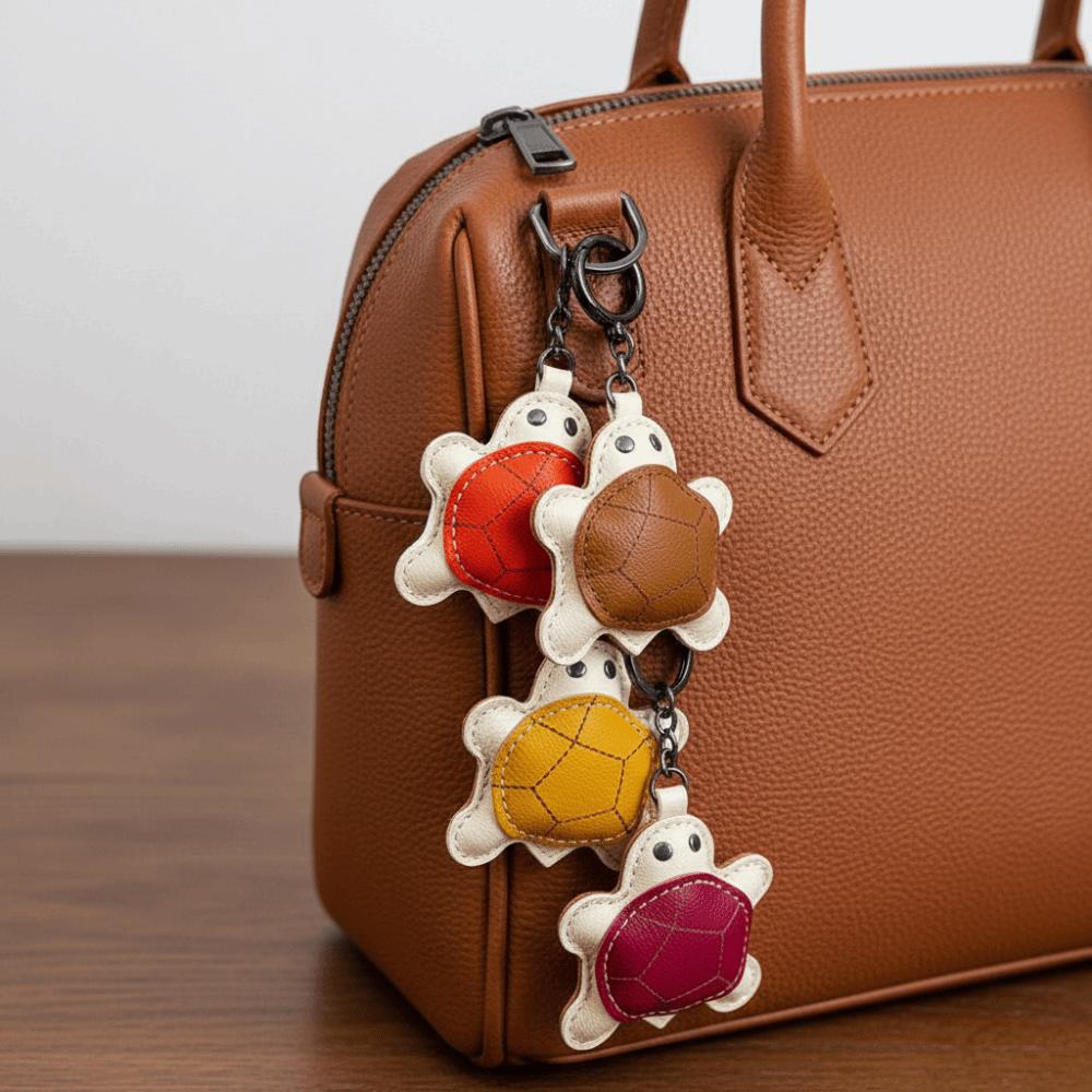 Hanger Pu Leather Key Chain DIY Bag Pendant Cute Leather Turtle Pendant Bag Ornament