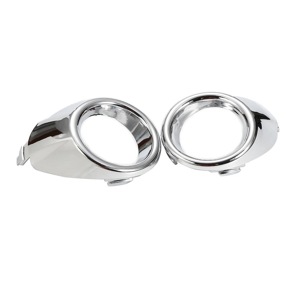 Front Fog Lights Covers Left &Right Chrome for Fiesta 2009-2012 Bumper Bezels Auto Parts