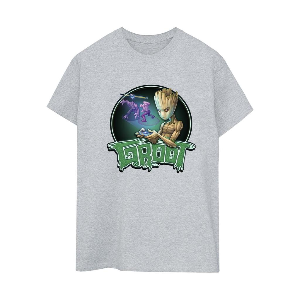 Marvel Womens/Ladies Guardians Of The Galaxy Groot Gaming Ring Cotton Boyfriend T-Shirt