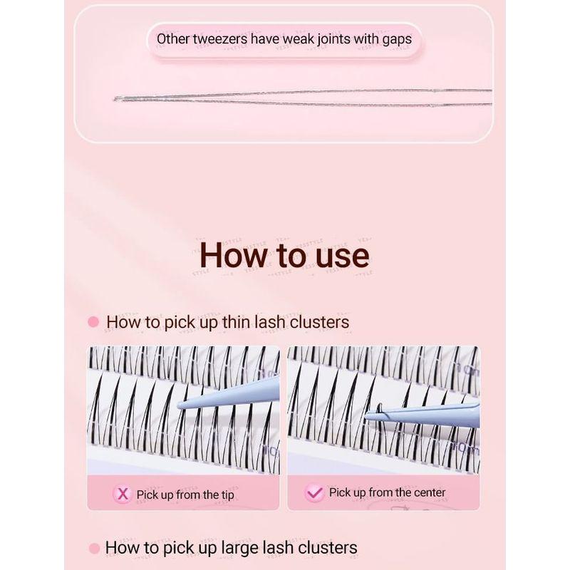 Jesireca - Stainless Steel False Eyelashes Tweezers