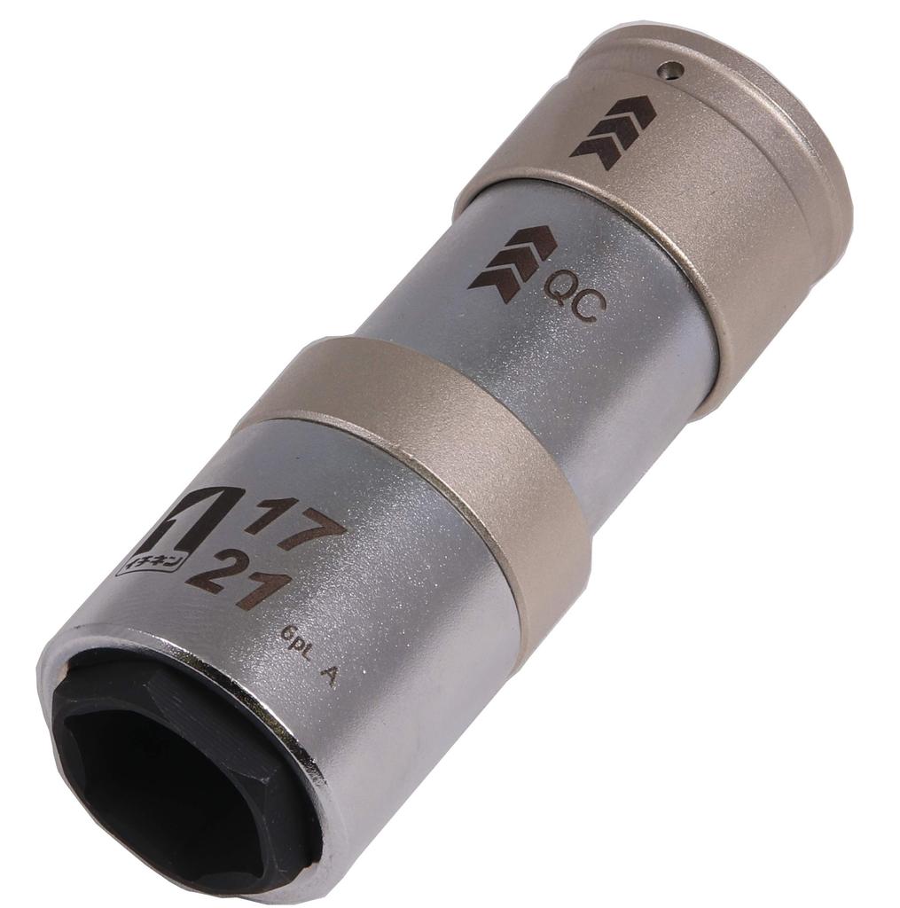 Ichinen Access MUST TOOL Socket QC Inslide IM-4W1721I-6K Socket, Double, 17/21mm, Hex, 19841, 12.7mm (4-minute) Drive,